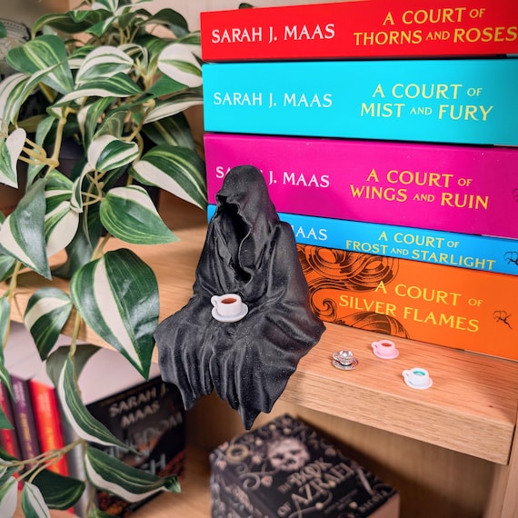 Grim Reaper Bookshelf Decor, ACOTAR Suriel Book Lover Gift, Bookish Merch, Book Club Gift, Ghost Figurine for Book Nook, Suriel Tea, Fantasy