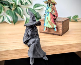 Witch Shelf Sitter, Bookshelf Decor, Gothic Plant Pot Hugger, Macabre Monitor Buddy, Halloween Home Decor, Romantasy Book Lover Gift