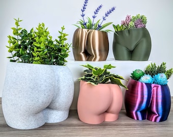 Butt Planter - Booty Pot - Woman Body Planters - Nude Cheeky Plant Pot Vase