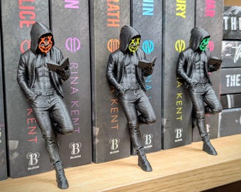 Purge Mask Bookshelf Decor, Dark Romance Book Boyfriend, Mafia Masked Men Bookish Gifts, Legacy of Gods Series, Book Lover Gift, Smut Gifts