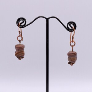 Zebra Jasper and Copper Earrings