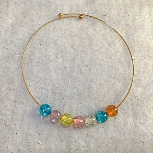 Choker with Acrylic Sparkle Beads