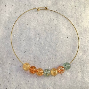 Choker with Resin Ice Acrylic Beads