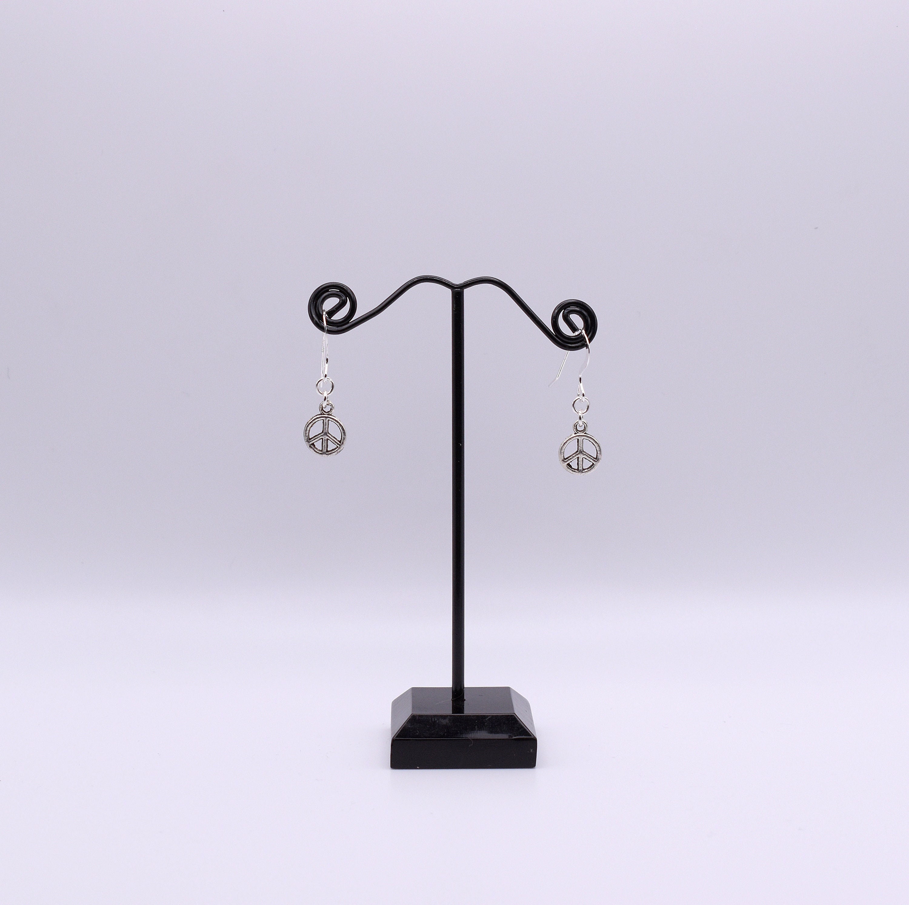 Earring Signs Silver Peace Sign Earrings - Etsy