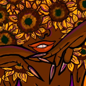 8 x 10 Orignal Art Print namens &quot;Envisioned the Sundlowers&quot;