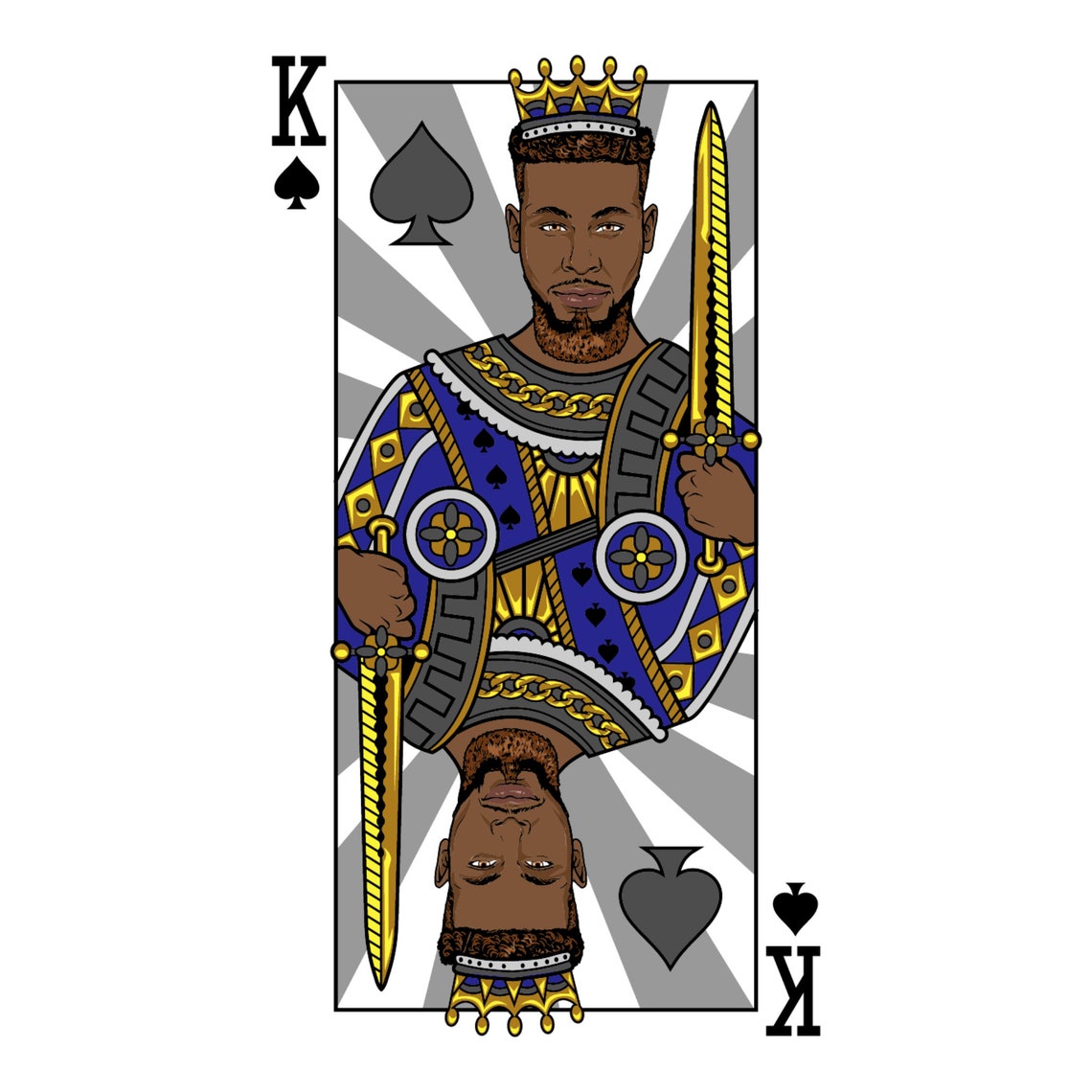 African American Male Black Manking of Spades 20oz Tumblers Etsy UK