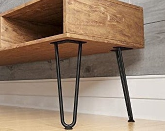 Hairpin Table Legs 2-Rod Matt Black (12"-28") Set of 4