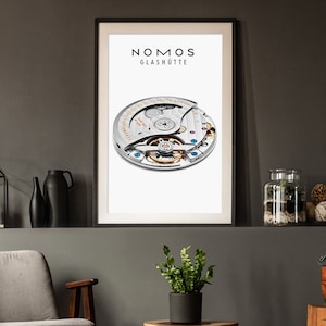 Nomos Movement Watch Poster | Luxury Watch Art Print | Gift for Watch Enthusiasts