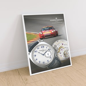 Vacheron Constantin Driver Poster | Vintage Watch Art Print | Gift for Horology Enthusiasts & Swiss Timepiece Collectors