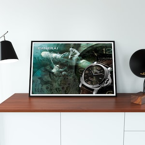 Panerai Luminor Poster | Luxury Watch Art Print | Panerai Luminor Watch Poster | Gift for Watch Lovers | Horology Decor