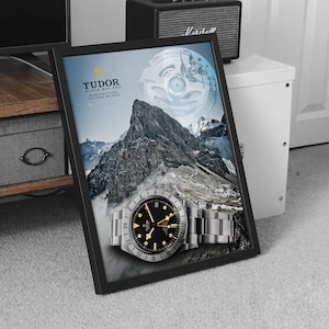 Tudor Black Bay Pro Poster | Modern Watch Wall Art | Gift for Watch Collectors & Horology Enthusiasts | Adventure-Inspired Print
