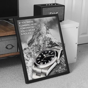 Explorer Advert Poster | Vintage Watch Ad Print | Classic Watch Poster | Gift for Watch Collectors & Enthusiasts