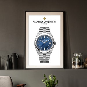 Vacheron Constantin Overseas Watch Poster | Luxury Timepiece Art Print | Vacheron Constantin Wall Decor | Horology Gift for Watch Collectors