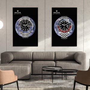 Rolex GMT Watch Poster | Luxury Watch Art | Detailed GMT Timepiece Design Print for Collectors