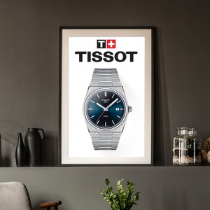 PRX Blue Dial Watch Poster | Swiss Watch Art Print | Modern Timepiece Gift for Watch Collectors & Horology Lovers