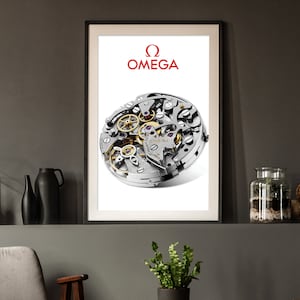Speedmaster Moonwatch Movement Poster | Omega Watch Art Print | Gift for Watch Collectors