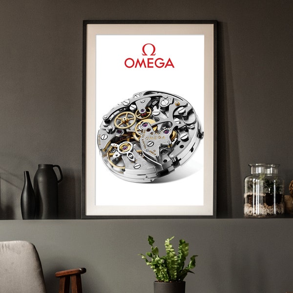 Speed-master Moon Watch Movement Poster, Gift ideas for men, Watch poster, watch print, watch art