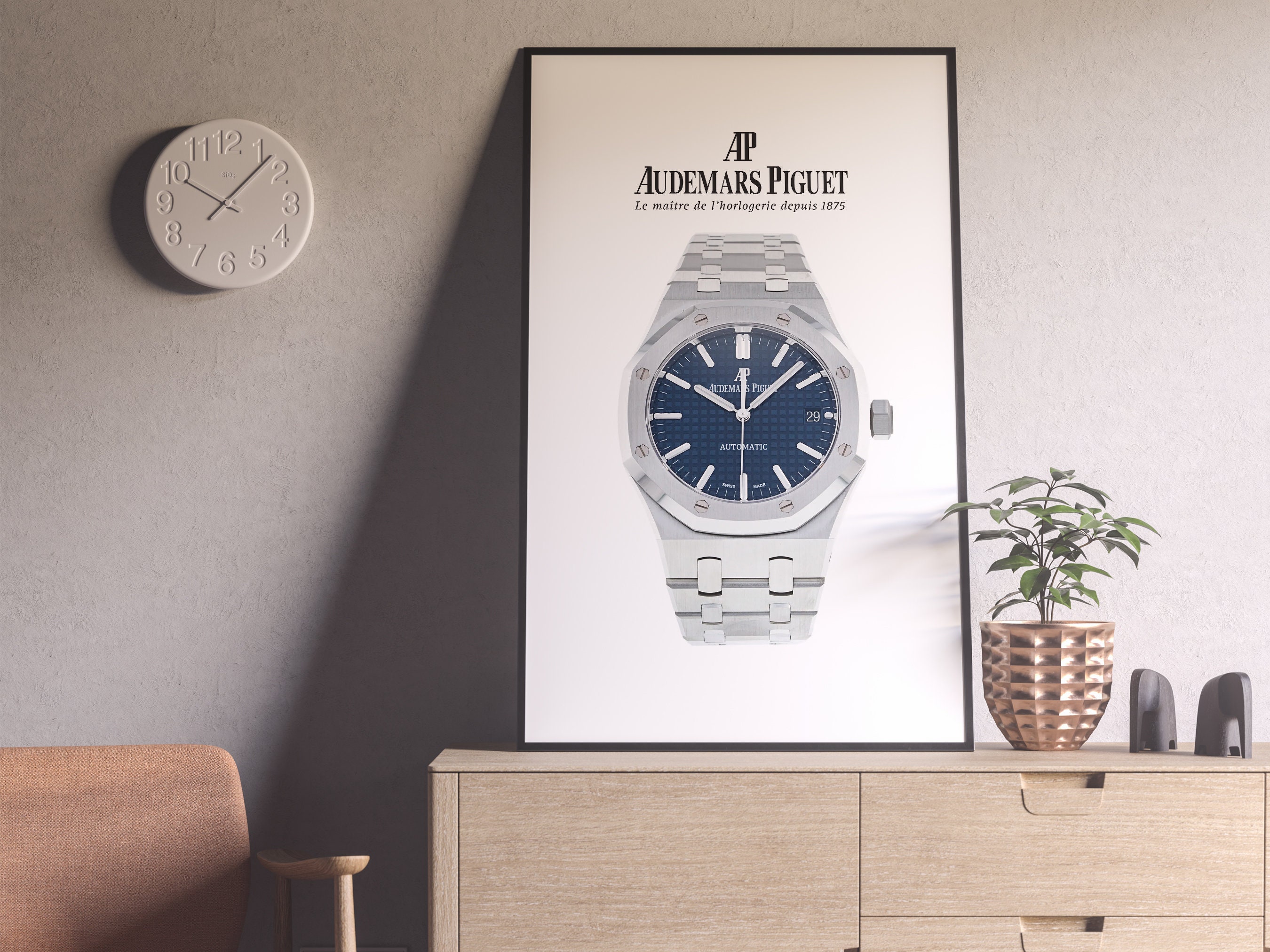 Audemars Piguet Royal Oak Blue Dial Poster Watch Poster Etsy