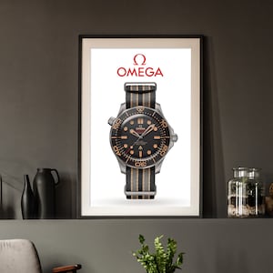 Seamaster 300 Poster | Omega Watch Art Print | Watch Poster for Collectors | Gift for Watch Lovers