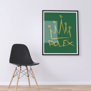 Rolex Graffiti Style Watch Poster | Urban Timepiece Art Print | Unique Watch Decor | Gift for Watch Lovers & Men