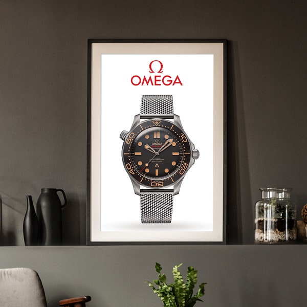 Sea-master 300 J Bnd, Gift ideas for men, Watch poster, watch print, watch art