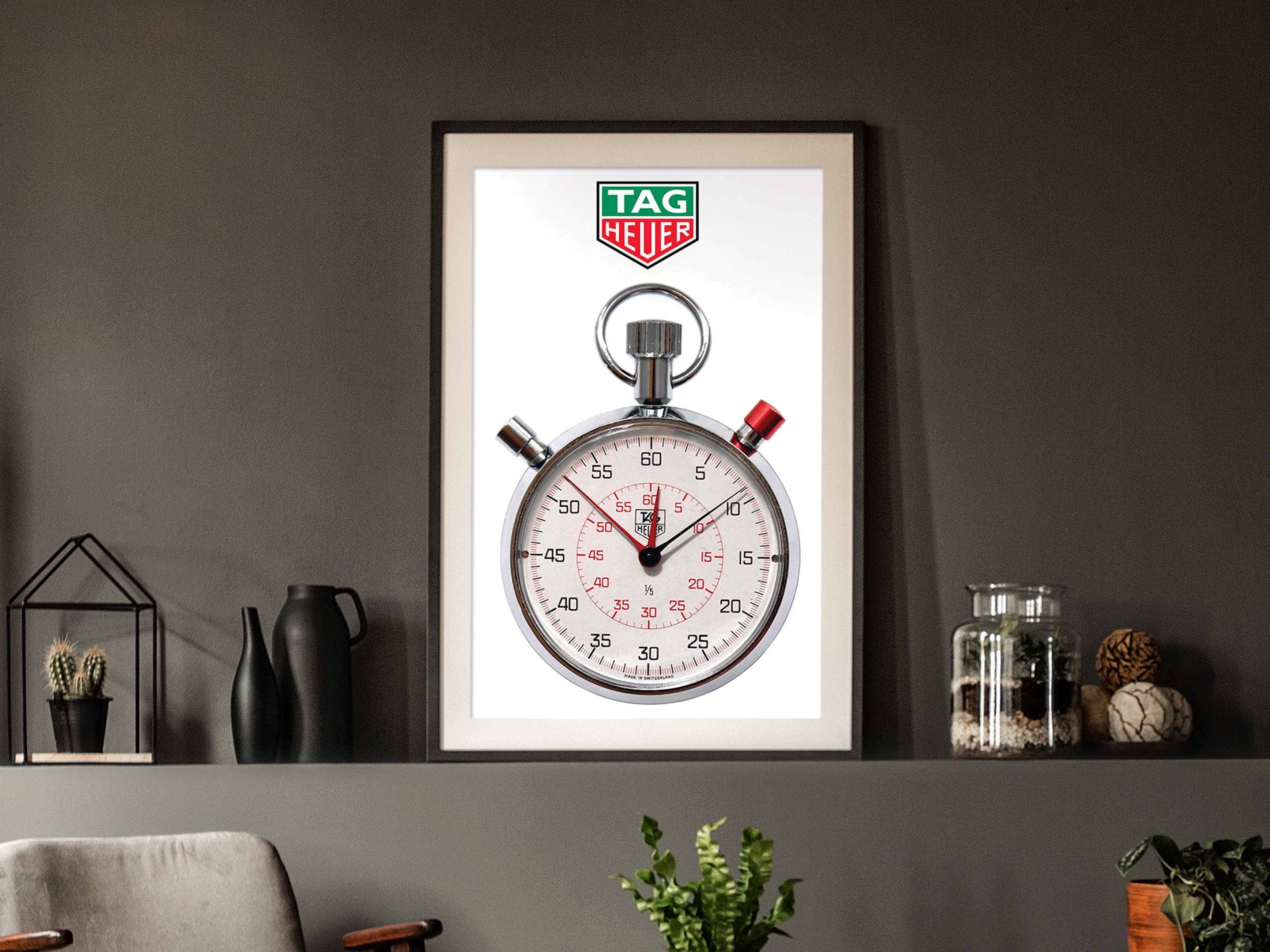 Tag Heuer Stopwatch Poster, Tag Heuer Poster, Gift Ideas for Men, Watch  Poster, Watch Print, Watch Art 