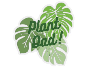 Plant Dad Sticker, Vinyl Laptop Decal