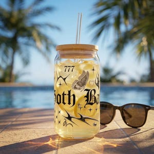 Vaso con pajita con la inscripción Goth Baby