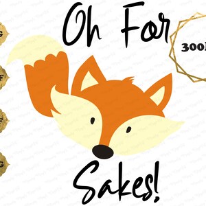 cute fox sakes with fox cut file and sublimation design perfect for your crafts, cute fox tumbler design, instant download cut & print file