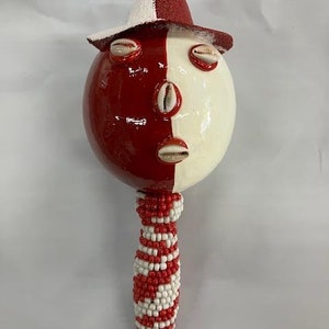 Maraca Shango Rattle Kabiosile Chango Santeria Osha Santo