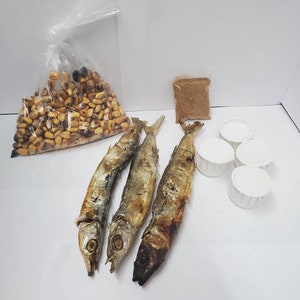 BASIC KIT Jutia, Pescado, Maiz,Cascarilla Ifa Santeria Yoruba Osha Palo Orisha Elegua Egun