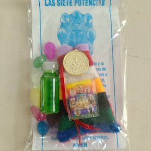 Siete Potencia Africana 7 African Powers Amulet Amuleto Santeria Palo Ifa Osha