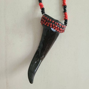 Collar de Elegua Lucero with Amulet Santeria Osha Santo Ifa Palo