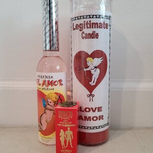 Love Candle COMBO Vela del Amor Amarre Santeria Spell Obra