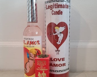 Love Candle COMBO Vela del Amor Amarre Santeria Spell Obra