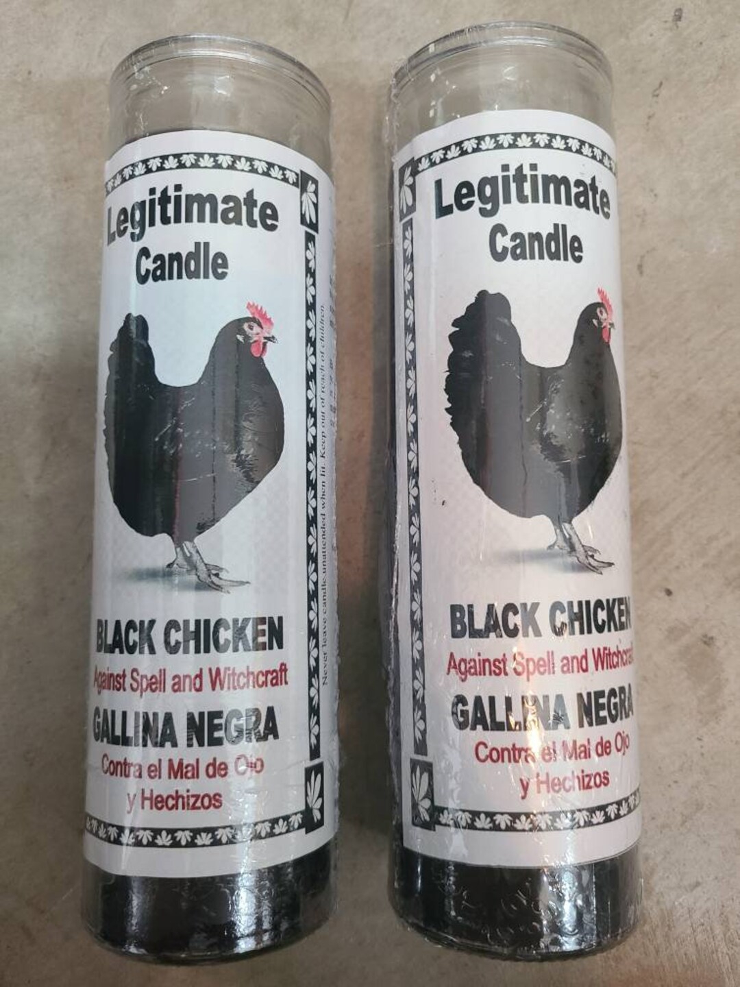 Gallina Negra Black Hen (2) Glass Scented 7 Day Candle/vela