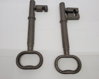 2 Metal Key Male and Female Santeria Palo