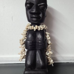 Decorated Yoruba Eshu Elegua Statue 13.5&quot; - Nigeria - Santeria African Art