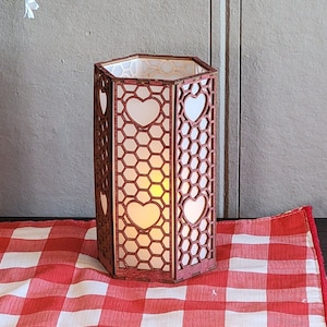 Cozy Valentine Day Heart Decor Lantern for LED candles