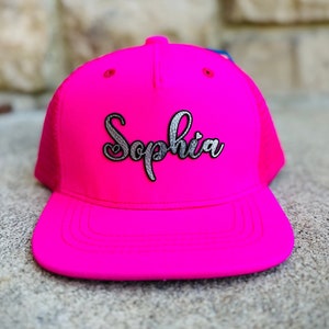 Custom Girls Toddler Hat | Personalized toddler hat | Signature Toddler Name Hat | Leather Patch Hats