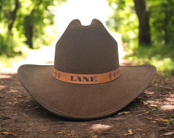Custom Toddler Cowboy Hat | Personalized Toddler Cowboy Hat | Custom Toddler Leather Band Cowboy Hat | Kids Cowboy Hat