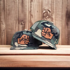 Custom Toddler Hat | Big Bro Little Bro | Shake N Bake Matching Personalized Toddler Hat | Signature Toddler Leather Patch Hat