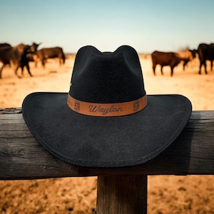 Custom Toddler Cowboy Hat | Personalized Toddler Cowboy Hat | Custom Toddler Leather Band Cowboy Hat | Kids Cowboy Hat