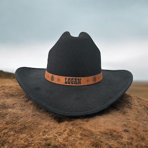 Custom Toddler Cowboy Hat | Personalized Toddler Cowboy Hat | Custom Toddler Leather Band Cowboy Hat | Kids Cowboy Hat