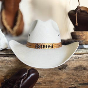 Custom Toddler Cowboy Hat | Personalized Toddler Cowboy Hat | Custom Toddler Leather Band Cowboy Hat | Kids Cowboy Hat