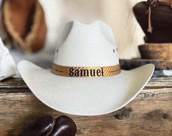 Custom Toddler Cowboy Hat | Personalized Toddler Cowboy Hat | Custom Toddler Leather Band Cowboy Hat | Kids Cowboy Hat