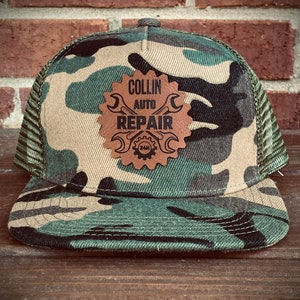 Custom Toddler Hat Personalized toddler hat signature toddler leather patch hat mechanic hat