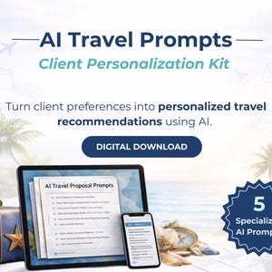 Personalisatiekit voor AI-reisklanten (digitale download)
