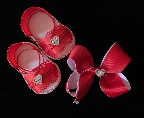 red baby sandals