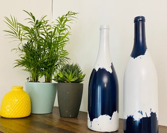 Items Similar To Upcycled Wine Bottle Vases Home Decor Party